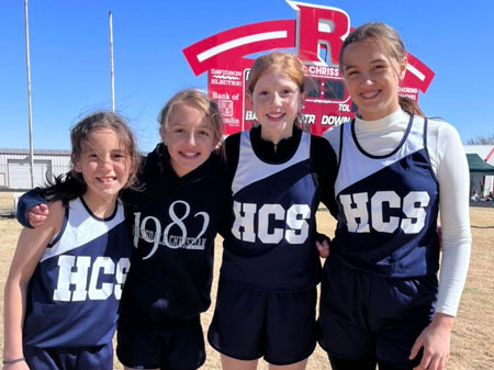 Hillsdale Christian school middle school girls track team